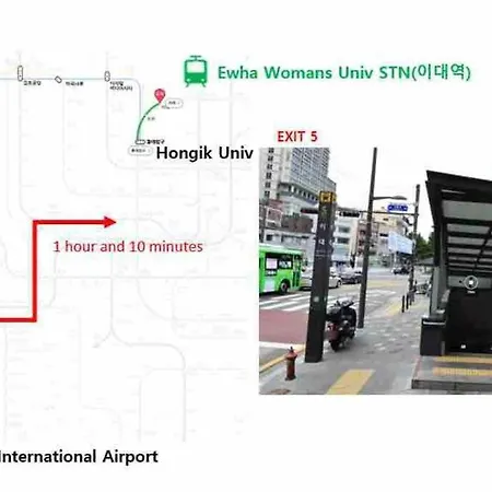 Stay Rock 樂 2 Room 3 Beds 3 Min From Ewha Univ Stn 首爾 外观 照片